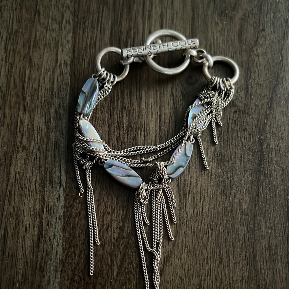 ❌SOLD❌Kenneth Cole Silver Bracelet with Chain Details